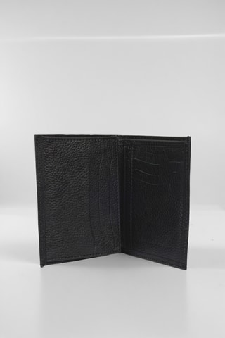 Carteira de couro - Preto