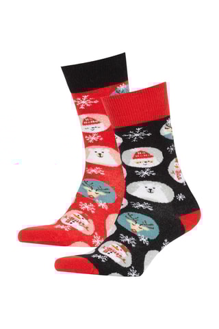 2 pares de meias - Vermelho