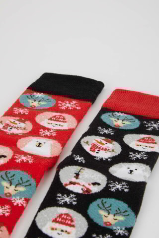 2 pares de meias - Vermelho