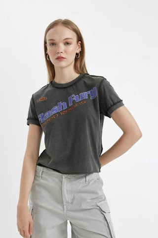 T-shirt relaxed - Antracite