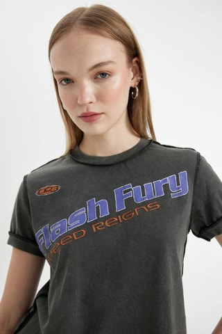 T-shirt relaxed - Antracite