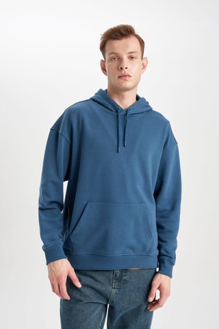 Sweat com capuz - Azul