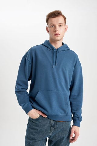 Sweat com capuz - Azul
