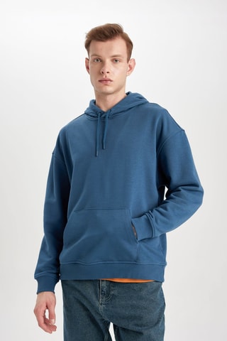 Sweat com capuz - Azul