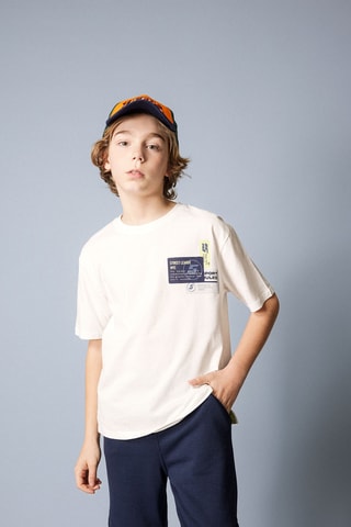 T-shirt regular - Branco