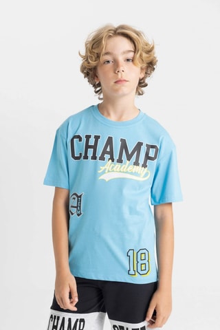 T-shirt oversize - Azul-claro