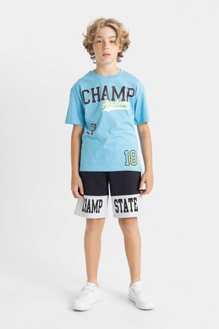 T-shirt oversize - Azul-claro