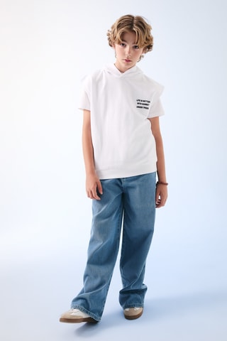 T-shirt com capuz - Branco