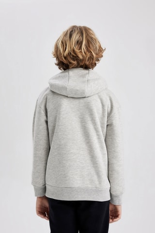 Sweat com capuz - Cinzento