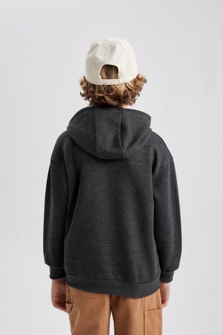 Sweat com capuz - Cinzento-escuro