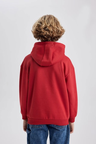 Sweat com capuz - Vermelho
