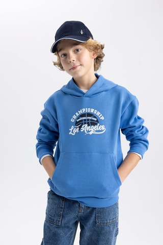 Sweat com capuz - Azul
