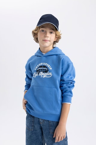 Sweat com capuz - Azul