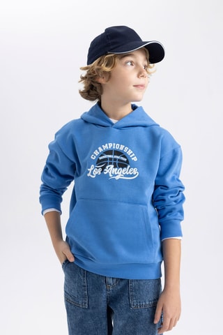 Sweat com capuz - Azul