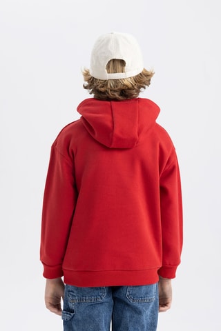 Sweat com capuz - Vermelho