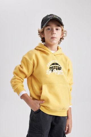 Sweat com capuz - Amarelo