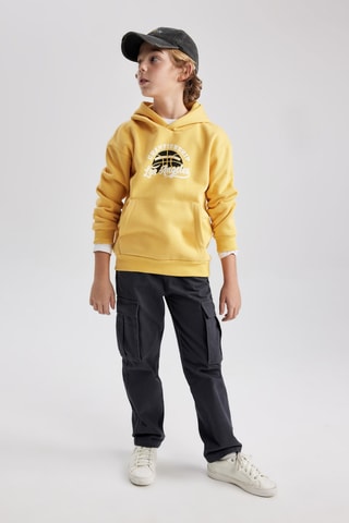 Sweat com capuz - Amarelo