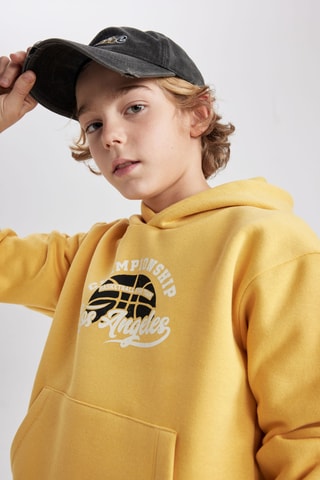 Sweat com capuz - Amarelo