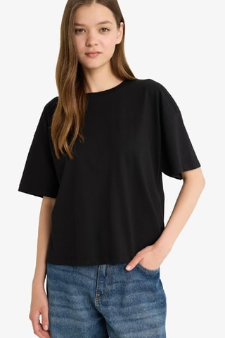 T-shirt relaxed - Preto