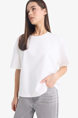 T-shirt relaxed - Branco