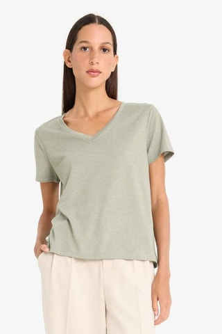 T-shirt regular - Verde-claro