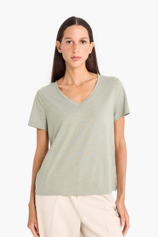 T-shirt regular - Verde-claro
