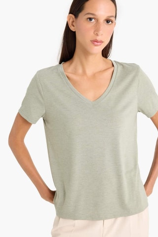 T-shirt regular - Verde-claro
