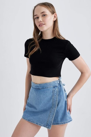 T-shirt cropped - Preto