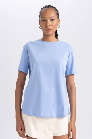 T-shirt regular - Azul-claro