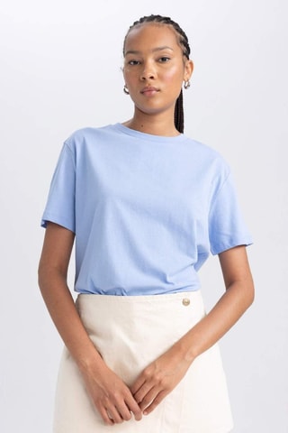 T-shirt regular - Azul-claro