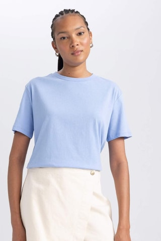T-shirt regular - Azul-claro