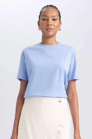 T-shirt regular - Azul-claro