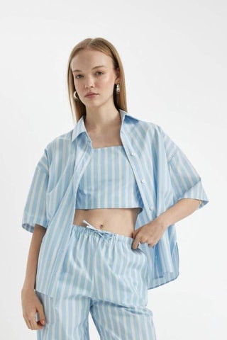 Camisa oversize - Azul