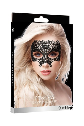 Oogmasker Princess Zwart