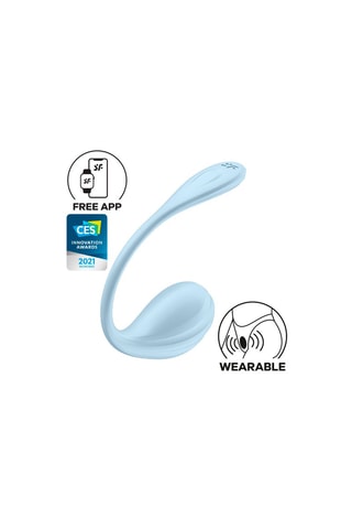 Waterdichte Vibrator Smooth Petal Connect Satisfyer - Lichtblauw