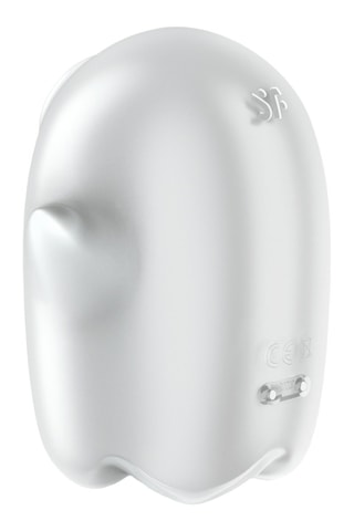 Dubbele Vibrator Air Pulse Glowing Ghost - Wit