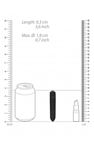 Minivibrator Zwart - 9,3 cm