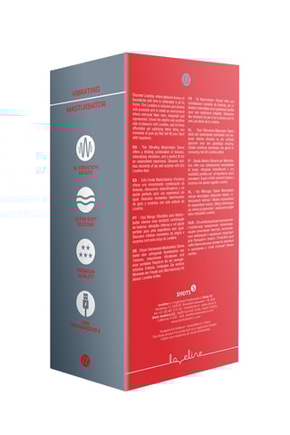 Vibrerende Waterproof Masturbator Loveline Zwart - 13,6 cm