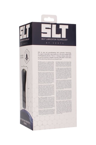 Zelfglijdende Vaginale Masturbator Easy Grip XL 
 Nude en Zwart - 24 cm