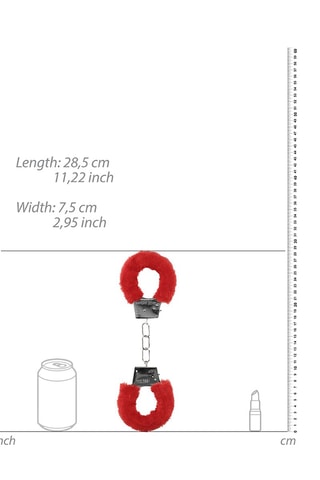 Handboeien met Imitatiebont Rood