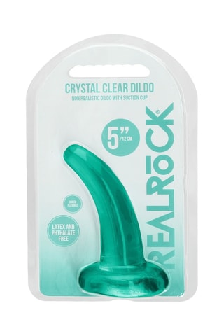 Waterproof Dildo Realrock - Turquoise - 11,2 cm