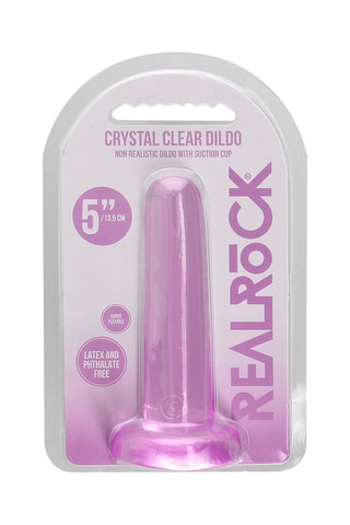 Dildo Crystal Clear - Paars - 12,7 cm