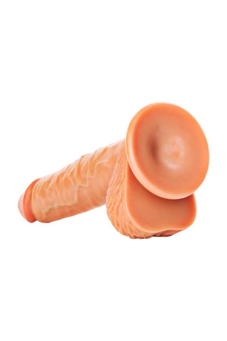 Realistische Dildo met Testikels RealRock by Shots - Beige - 17 cm