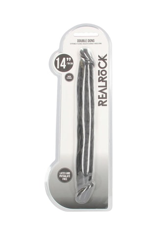 Dubbele Dildo Dong Zwart - 36 cm