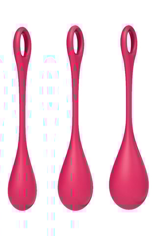 3 Kegelballen Yoni Power 1 Satisfyer - Roze - 10 cm