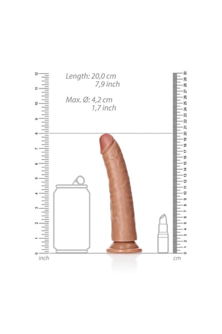 Realistische Dildo met Zuignap Realrock - Huidskleurig - 18 cm