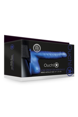 Dildo Strap-On - Blauw - 17,5 cm