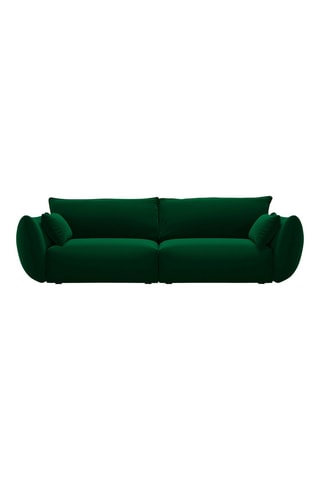Canapé Clau - Vert bouteille - 3 places - Tissu velours
