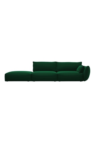 Canapé Clau - Vert bouteille - 3 places - Tissu velours