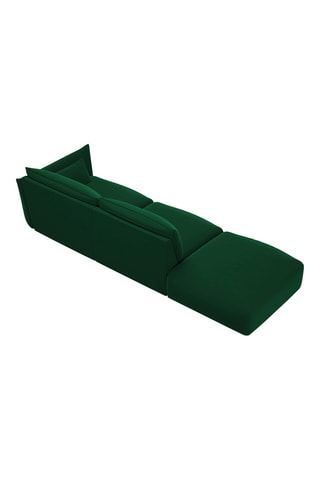 Canapé Clau - Vert bouteille - 3 places - Tissu velours